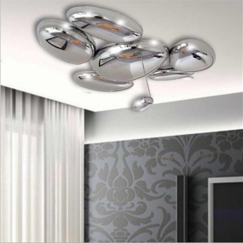 Mercury LED Water Drop Chrome Light Postmodern Design Chandelier