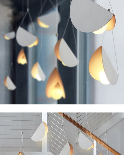Glider Metal White Art Origami Pendant Light for Cafe Restaurant Hotel Bar