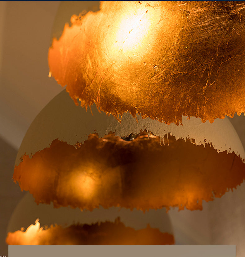 Eggshell Acrylic Resin Sphere Pendant Light for Studio Lighting Restaurant