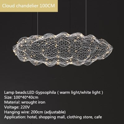 Modern Coud Starry Light Gypsophila Chandeliers
