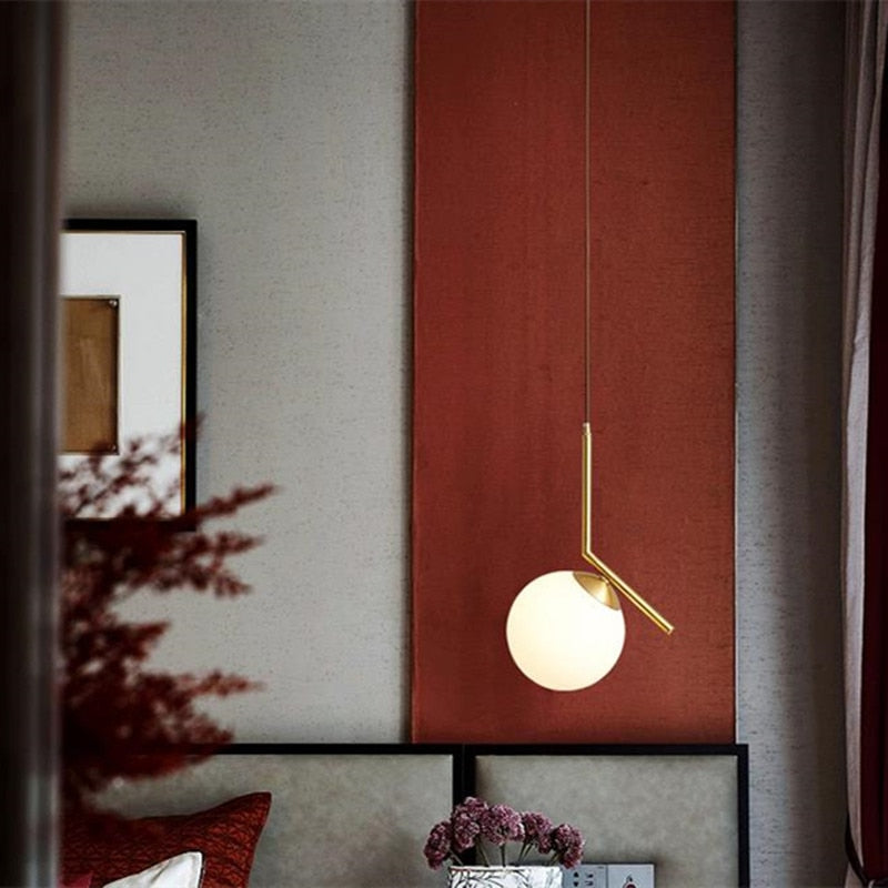 Glass Floor Lamp Nordic Ball Light For Living Room Sofa Bedroom