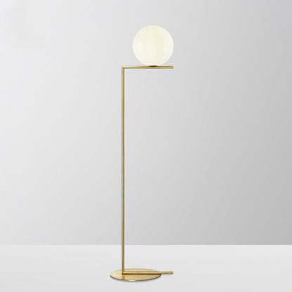 Glass Floor Lamp Nordic Ball Light For Living Room Sofa Bedroom - Querencian