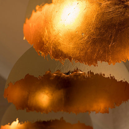Eggshell Acrylic Resin Sphere Pendant Light for Studio Lighting Restaurant