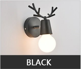 Adjustable Cartoon Deer Antlers LED Wall Lights - Querencian