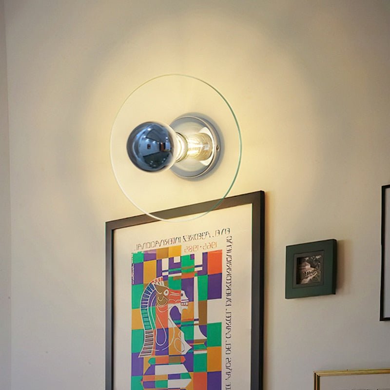 Bauhaus Romantic Chrome Glass Wall Sconce Lights - Querencian