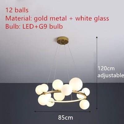 Clear Glass Bubble Ball Chandeliers For Dining Room - Querencian