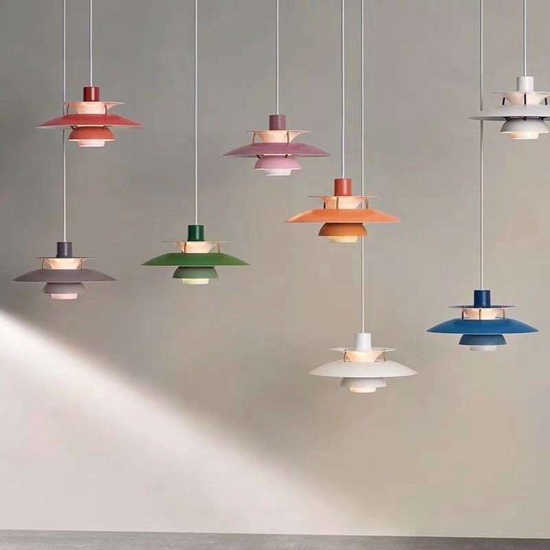 Colorful LED Umbrella Pendant Lights Fixtures - Querencian