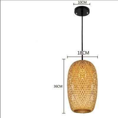 E27 Handmake Chinese Bamboo Loft Pendant Light - Querencian
