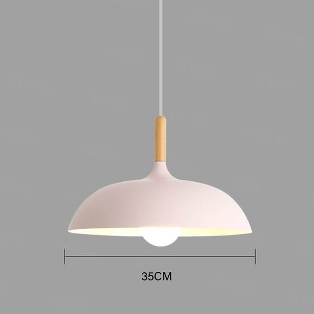E27 Modern LED Iron Oak Pendant Lights - Querencian