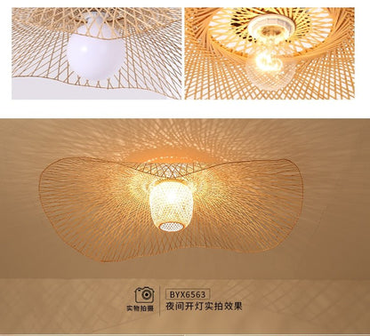 E27 Suspension Chinese Style Bamboo Pendant Lights - Querencian