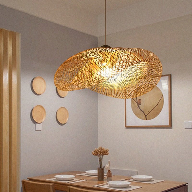 Hand Make Bamboo Hanging Ceiling Pendant Lamps - Querencian