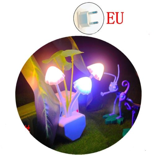 LED Mushroom US EU Plug Atmosphere Lamp - Querencian