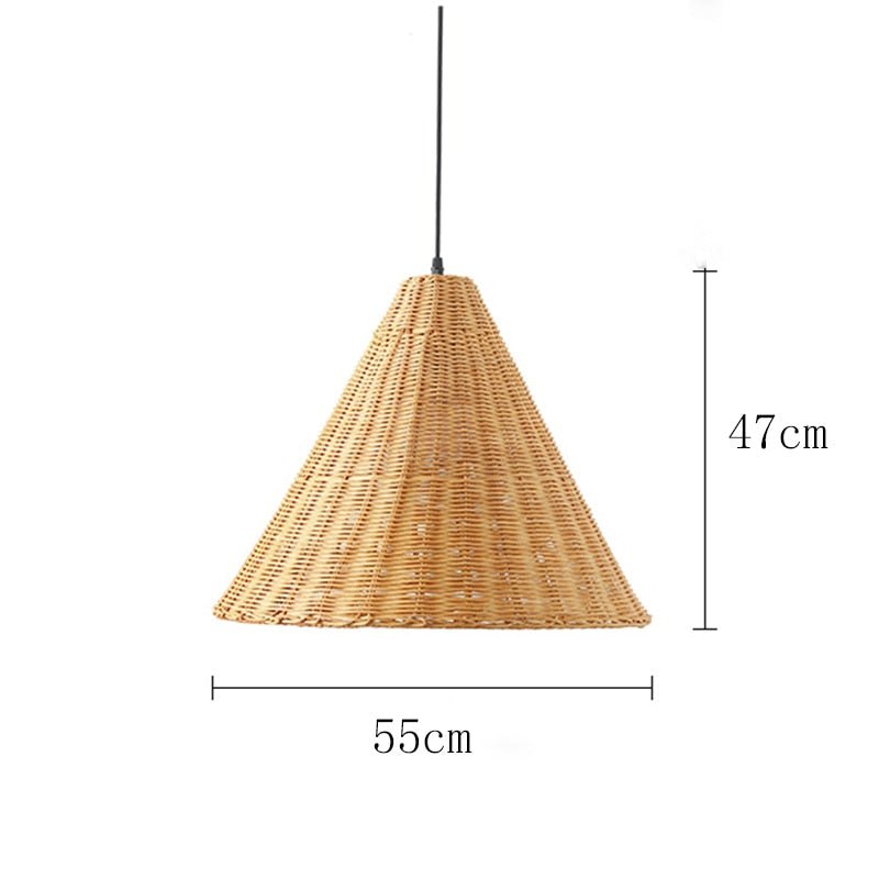 Minimalist Hand Knitted Vintage Rattan Pendant Lights - Querencian