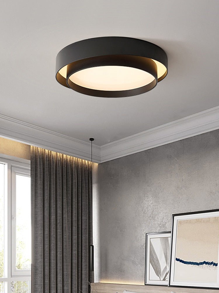 Modern Led Art White Round Ceiling Lamp - Querencian