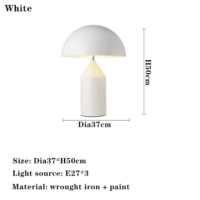 Mushroom Table Lamp Metal LED Decoration Lighting - Querencian