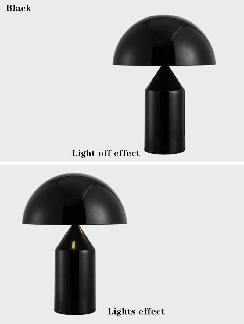 Mushroom Table Lamp Metal LED Decoration Lighting - Querencian
