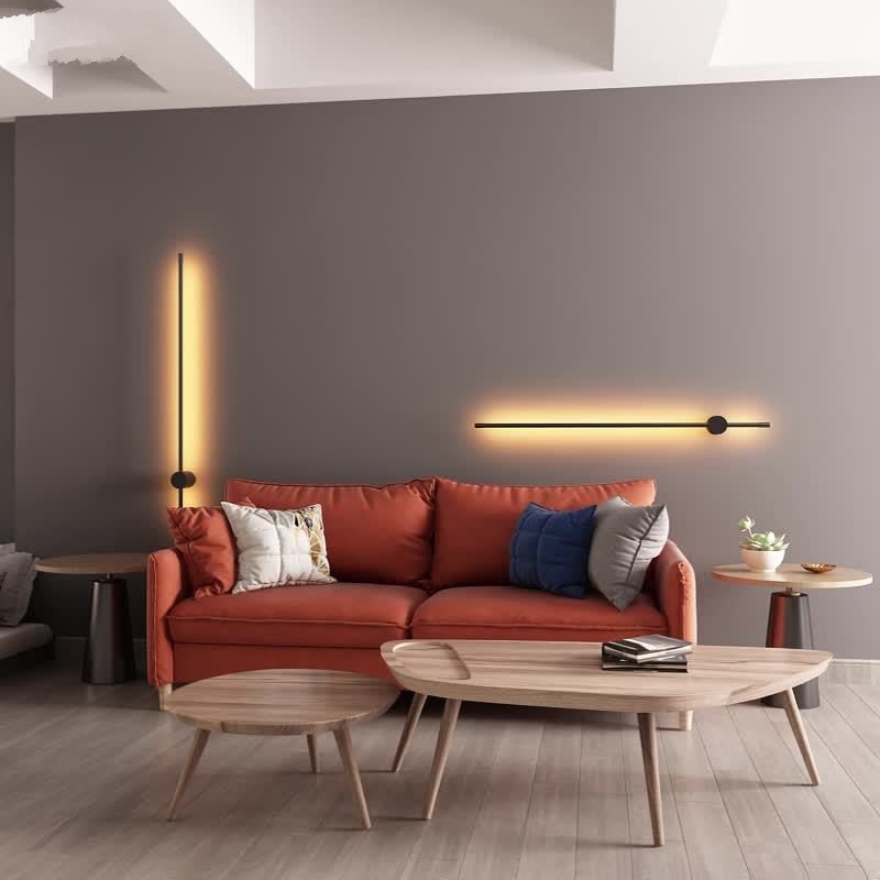 Nordic Simple Geometric Lines LED Wall Lamp - Querencian