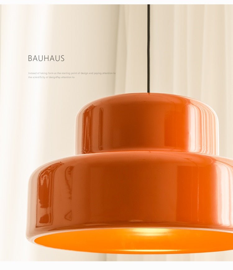 Orange Vintage Bauhaus LED Pendant Lights - Querencian