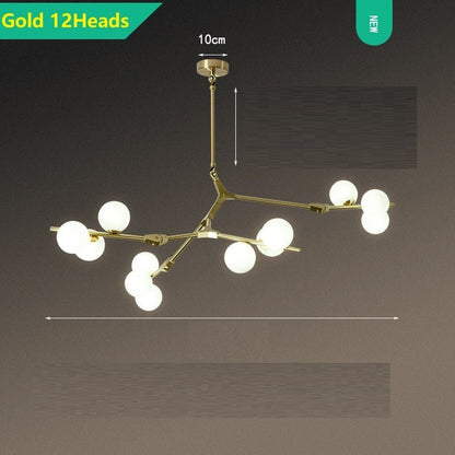 Post Modern Branches Style Glass Balls Chandeliers - Querencian