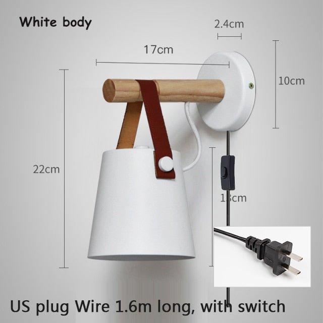 Simple E27 Wooden LED Wall Light - Querencian