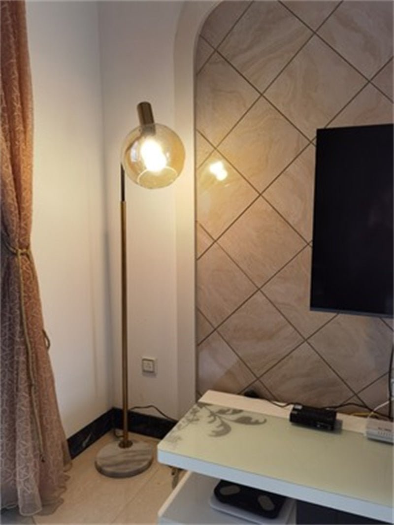 Simple Nordic Led Marble Standing Floor Lamps - Querencian