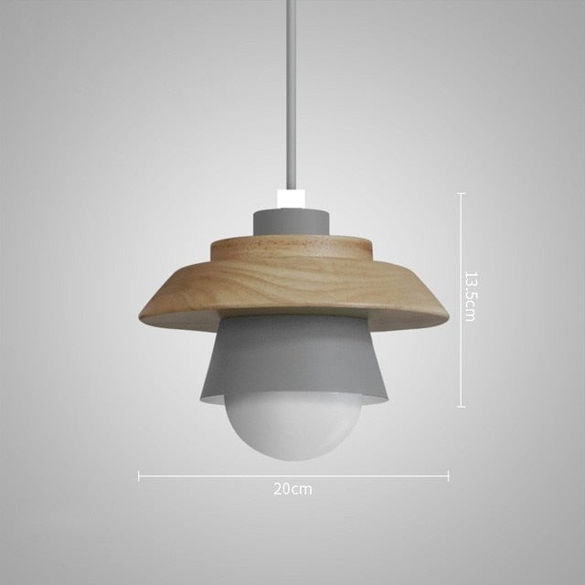 Wood Macaron Colorful Pendant Lights - Querencian
