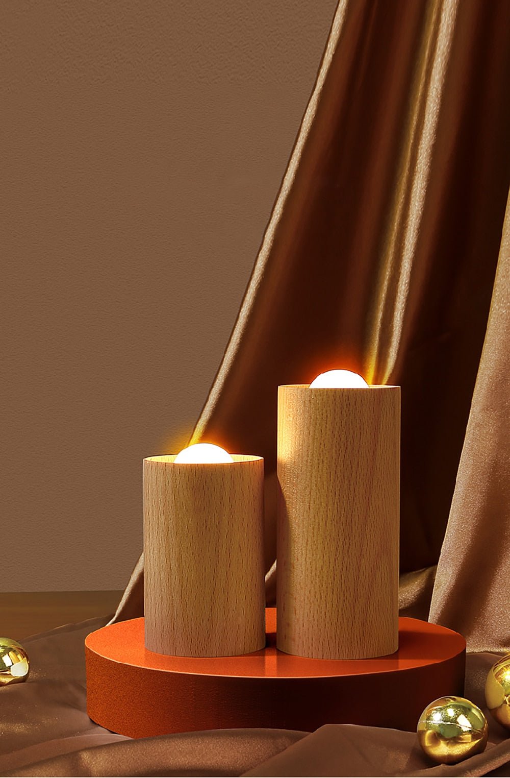 Wooden Air blowing induction candle night lamp - Querencian